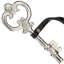 Ornement clé antique 5 "avec sangle en cuir 