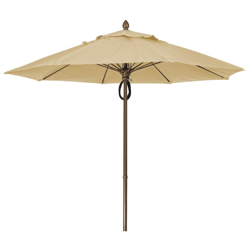 Parasol de marché 9 pi Prestige, Bronze champagne, Lin