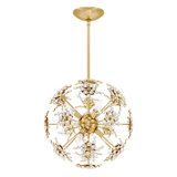 Esteracae 6 Light 18in x 18in Pendant in Antique Silver with Clear Radiance Crystals