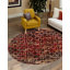 Tapis bordeaux à motif géométrique Knowle-516732526