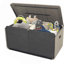 Coffre de rangement de terrasse en plastique gris de 757 litres (200 gallons) avec roulettes et couvercle verrouillable.-226536748-226536750