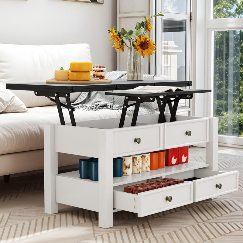Table basse à plateau relevable