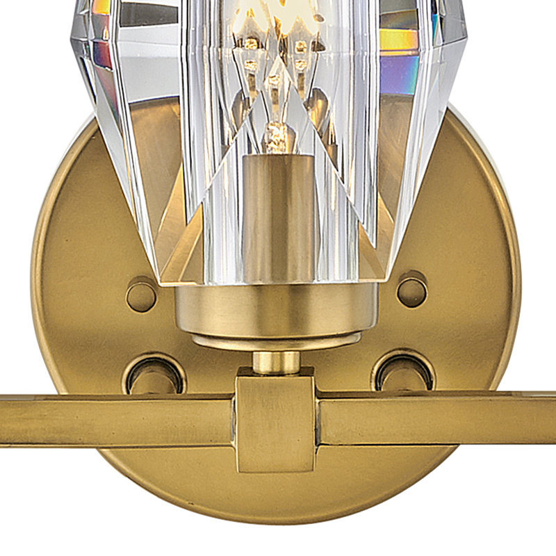 Heritage Brass 3-Light Dimmable Vanity with Faceted Crystal Shades