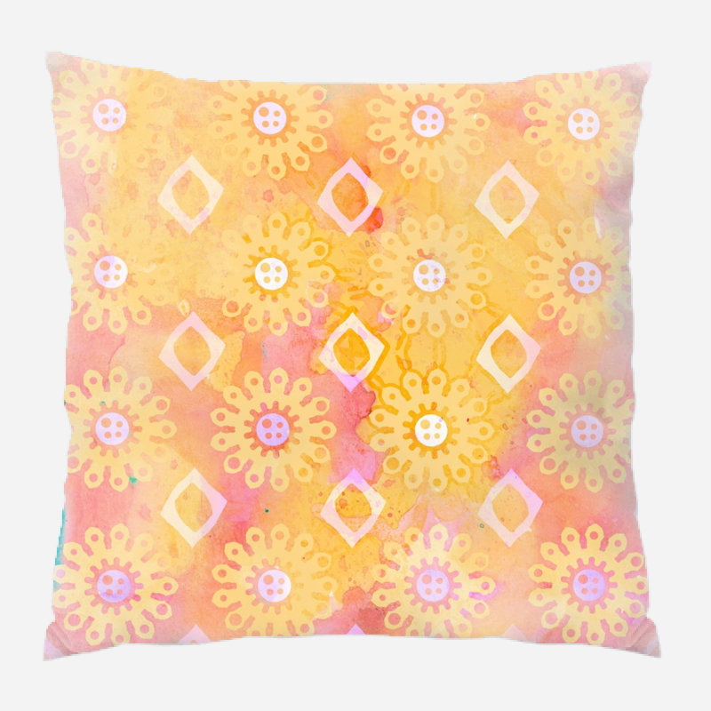 Coussin watercolour Wanamaker, Microsuède, Intérieur