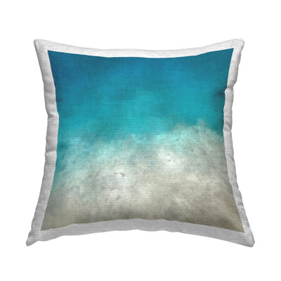 Aerial Beach Coast Shoreline View Outdoor Printed Pillow by Alpenglow Workshop