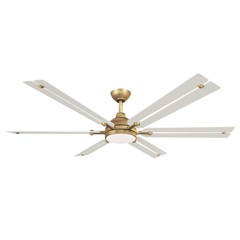 Allegata 56" 5CCT LED Smart Ceiling Fan, Brass, Alabaster White
