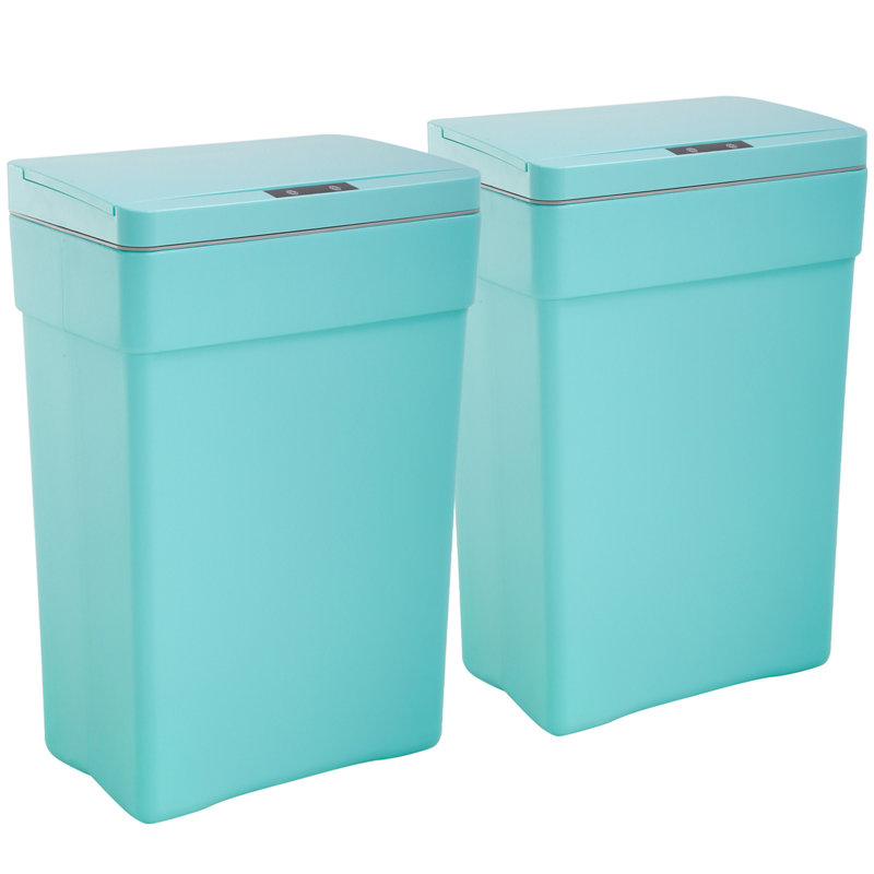 Poubelle de cuisine en plastique avec capteur de mouvement, poubelle automatique 13 gallons avec couvercle sans contact pour la cuisine, la salle de bain et la chambre à coucher