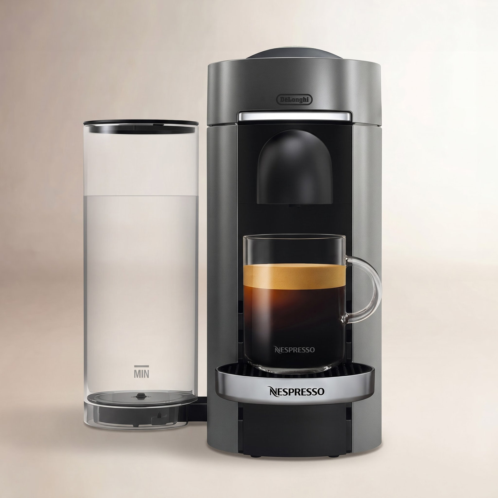 Nespresso VertuoPlus Espresso Machine, Titanium