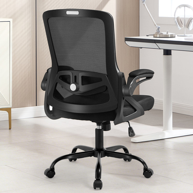 Ergonomic Office Chair, 400 LBS Computer Chairs with Adjustable Lumbar Support, Breathable Mesh Desk Chair, Ergonomic Chair with Thickened Cushion, Comfy Home Office Desk Chair (Black)