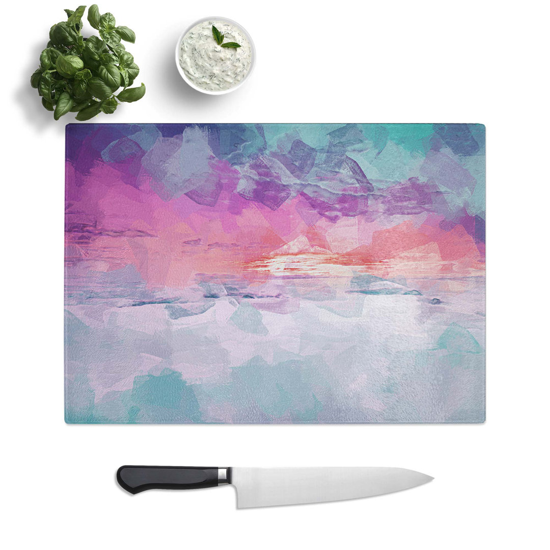 Tempered Glass Ocean of Clouds Chopping Board