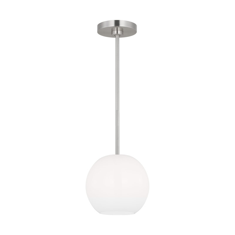 Luminaire suspendu simple à 1 lumière Frans, Acier brossé, Oui