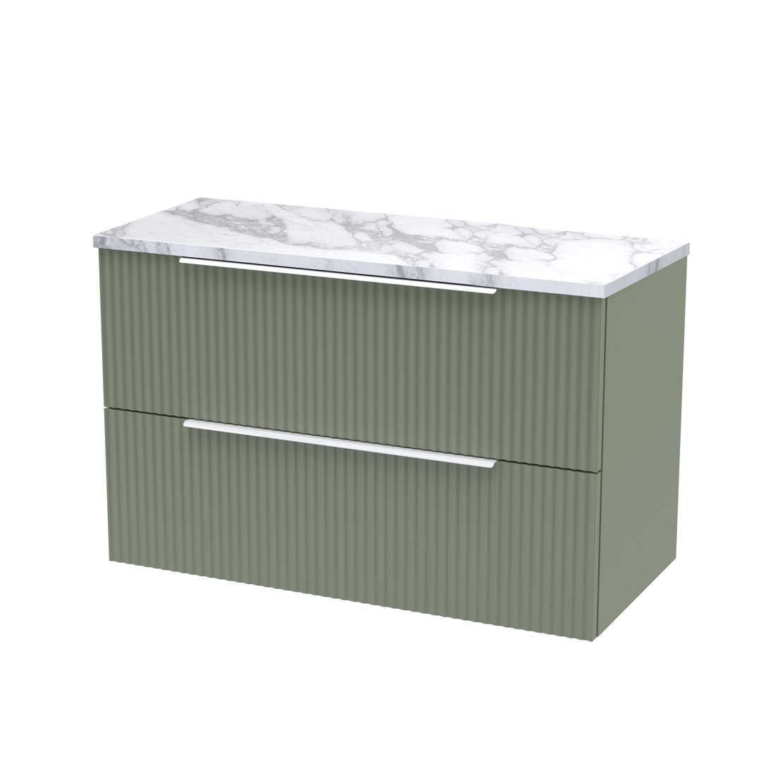 Fluted 80.5 mm Single Double Bathroom Vanity Base