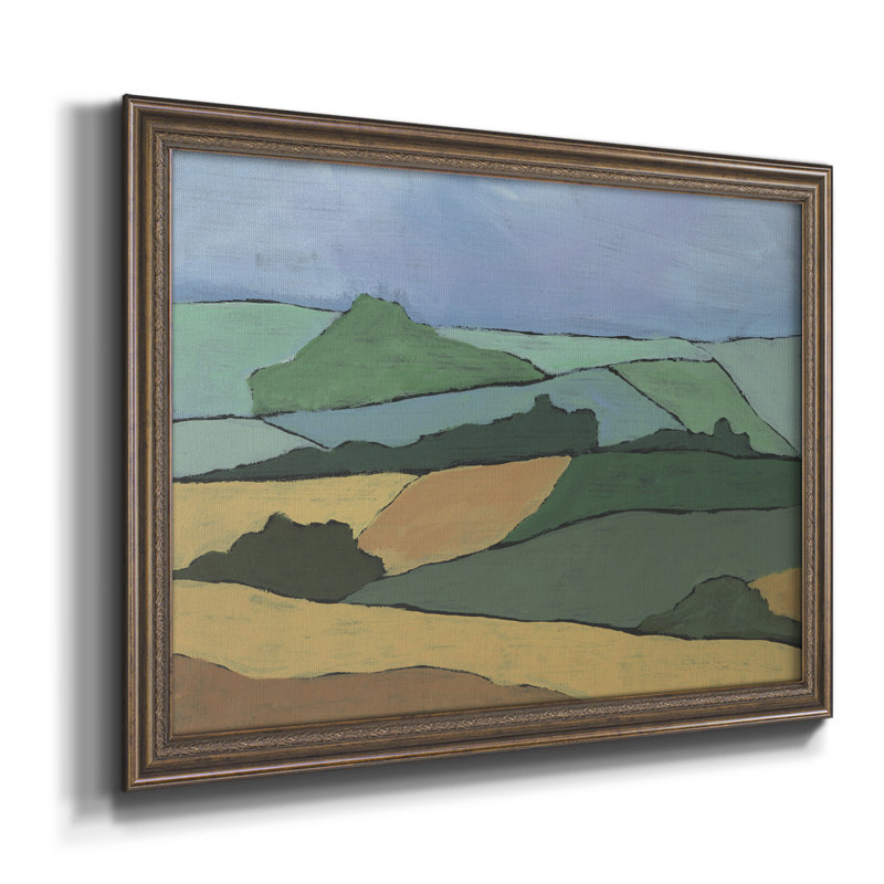 Blocked Topographie I - Peinture sur toile encadrée, H 16 po x l 20 po