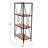 Saratoga Rustic Solid Wood and Metal 4 Shelf Open Storage Bookshelf-66136493