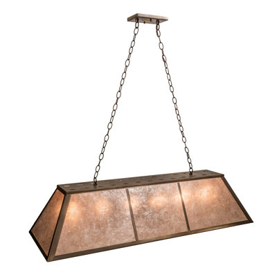 Luminaire suspendu carré / rectangulaire à 6 lumières pour table de billard Ono