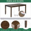 Ensemble de table de salle à manger élégant en bois 6 pièces avec 4 chaises et un banc-968618777-968618781-968618782