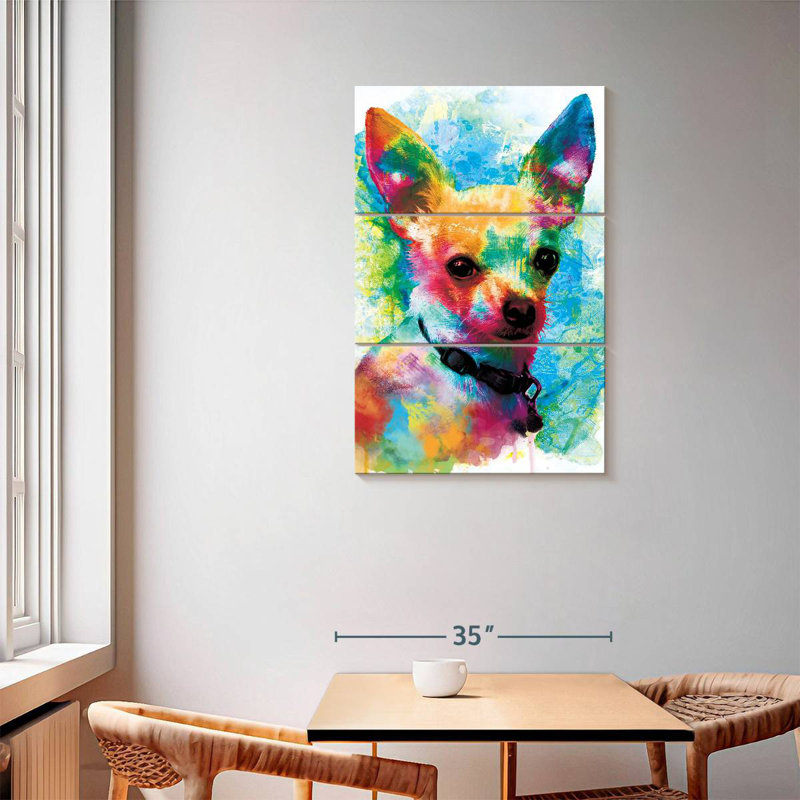 Brampt Chihuahua Paint Splash, 57" H x 36" W