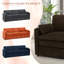 Canapé moelleux moderne de 89 po avec coussin rembourré, canapé en chenille avec 2 coussins bien rembourrés, canapé 3 places pour le salon, la chambre à coucher-57086941