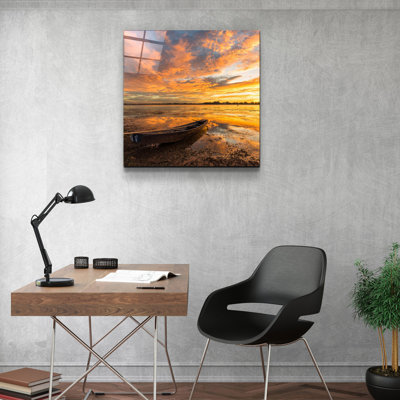 Superbe peinture décorative en verre trempé de 19,7 po x 19,7 po | 100% verre trempé, épaisseur: 0,16 pouce | Impression UV pour des couleurs éclatantes | Parfait pour la décoration intérieure, le salon ou le bureau
