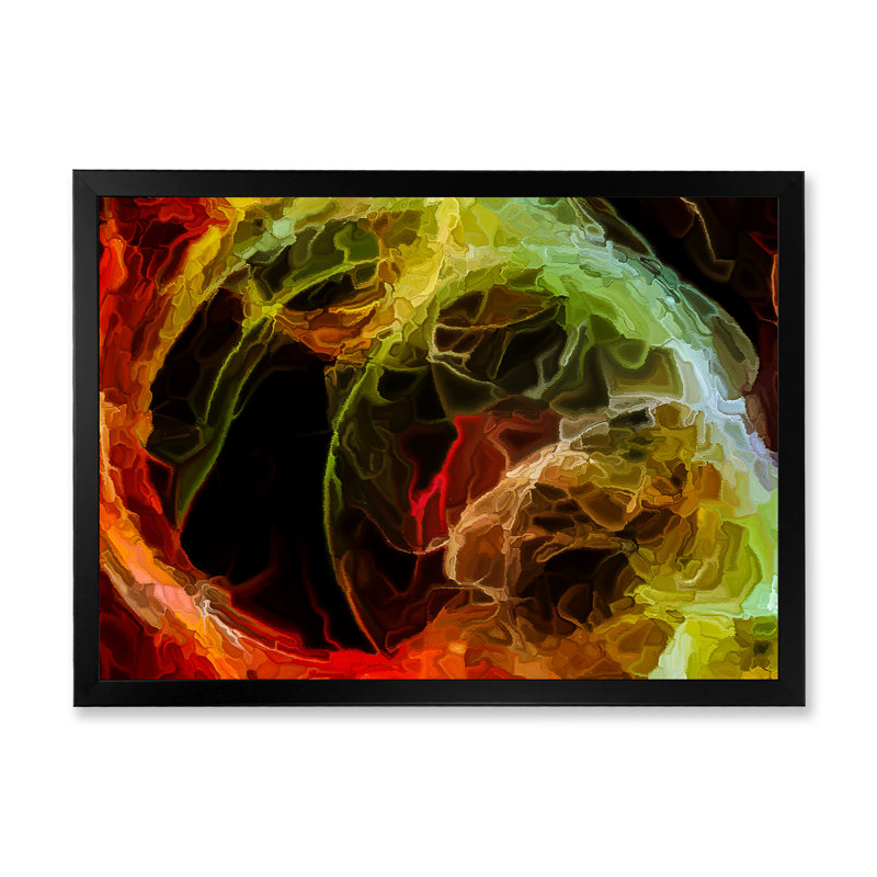 «Liquid Color Flows II», cadre photo, impression sur toile, Cadre photo noir, H 16 po x l 32 po x P 1 po
