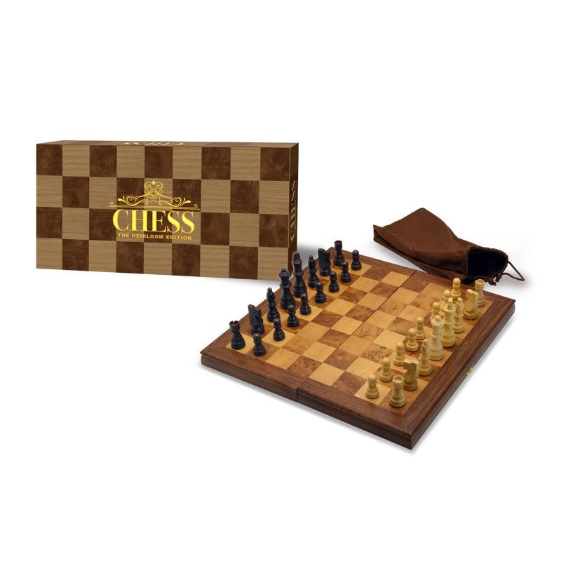 Heirloom Edition Solid Wood Folding Chess Set