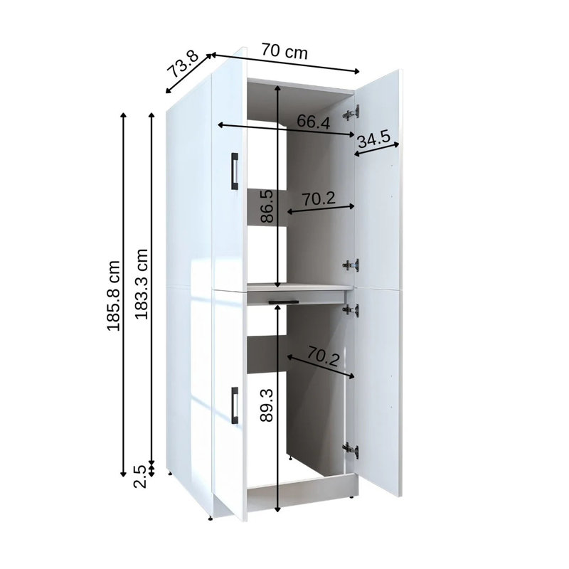 Dora Manufactured Wood Laundry Room Organiser, White