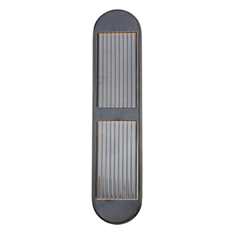 Urban Bronze Dimmable LED Bath Bar with Ribbed Acrylic