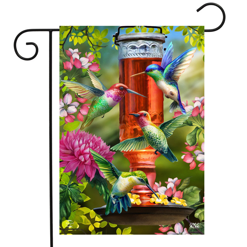 Drapeau de jardin pour colibris