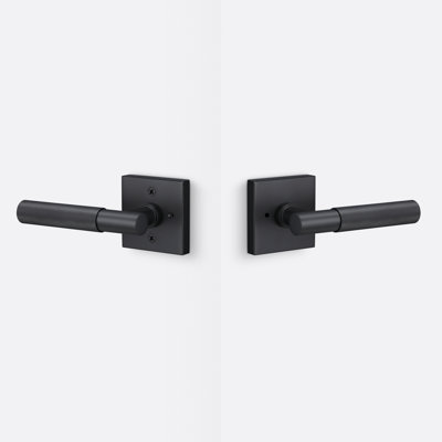 Aspra Square Privacy Rosette, Knurled Grip