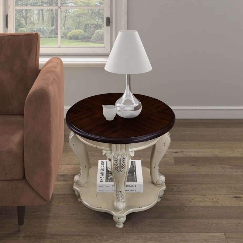Nokota Single Coffee Table, Dark Brown, Antique White