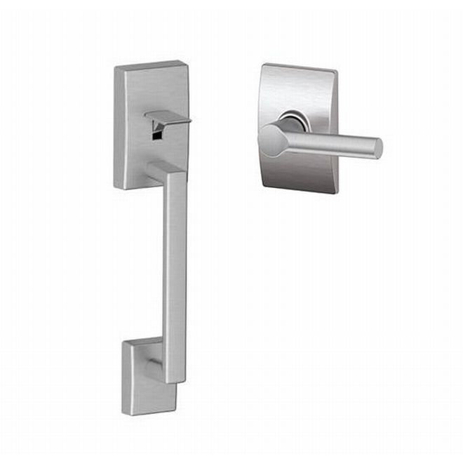 Century Lower Half Handleset with Broadway Door Lever (Deadbolt Sold Separately) Schlage 