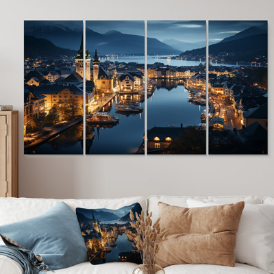 Germany Fjord Fantasy Alesund - Germany 4 Piece Wall Art Canvas