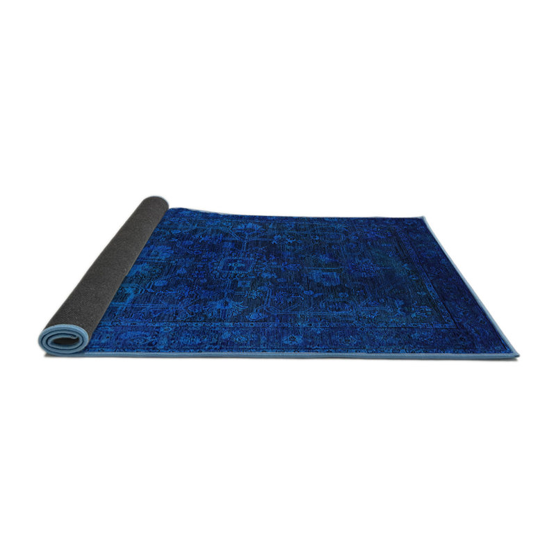 Tapis oriental bleu foncé Gemius, Rond 5 pi