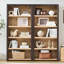 Bibliothèque standard Ann à 5 niveaux en bois, chêne brun/naturel, 180 cm H x 79 cm L-443083135-364607480