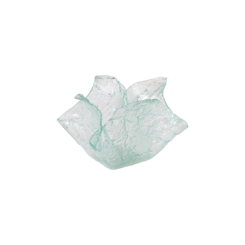 Bubble Glass Decorative Bowl, 10" H x 16" W x 16" D