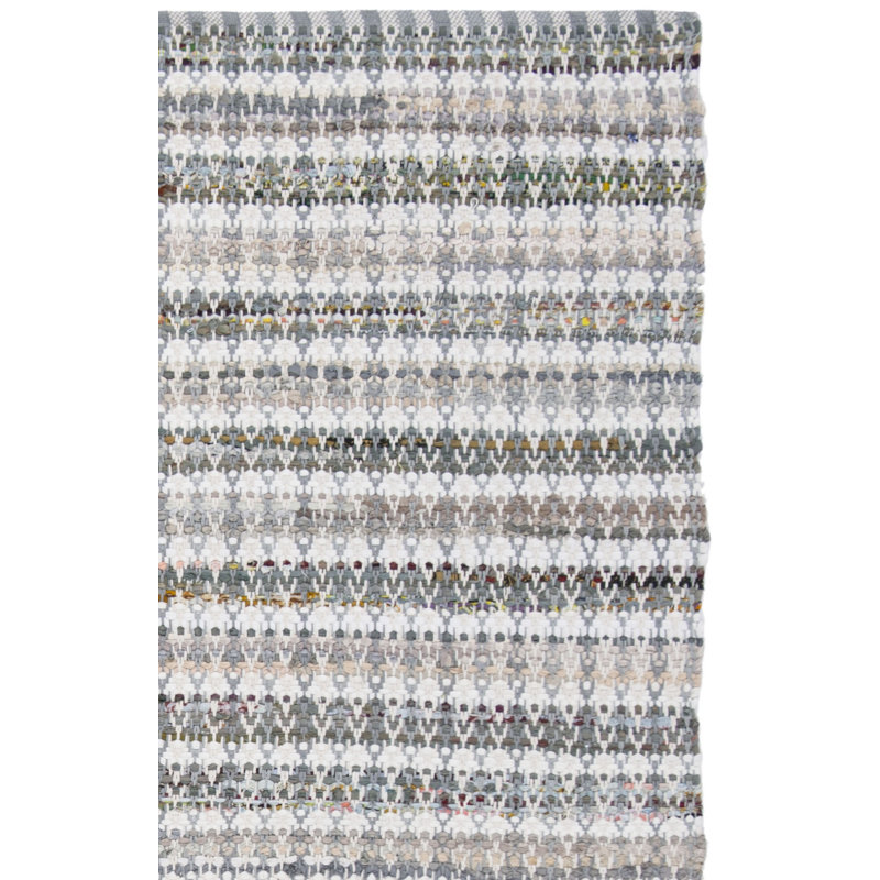 Ingleside Hand Woven Cotton Striped Rug, Square 6'
