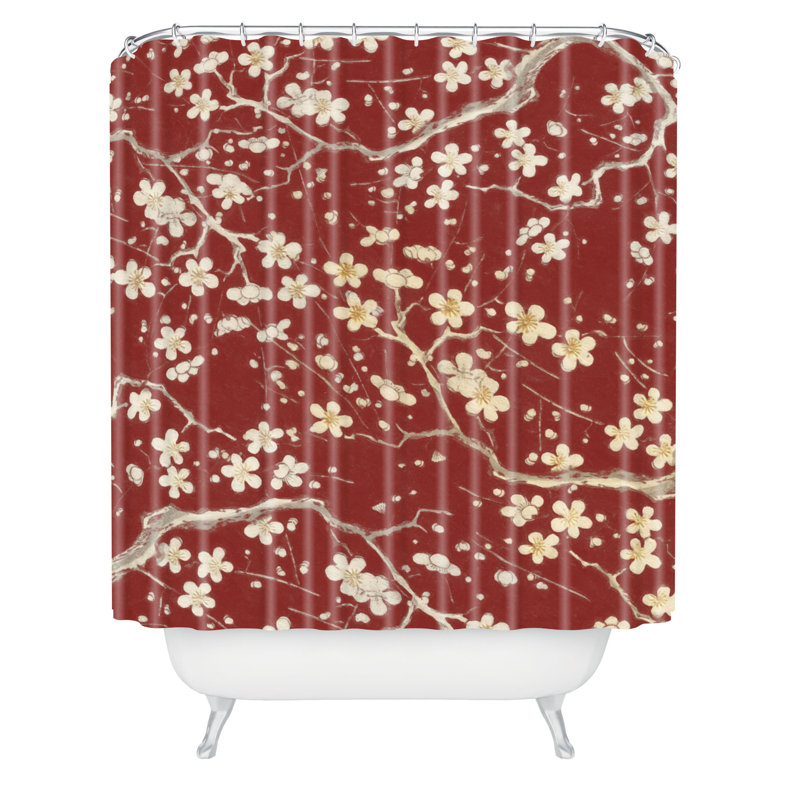 Rideau de douche simple belle13 sakura cerise