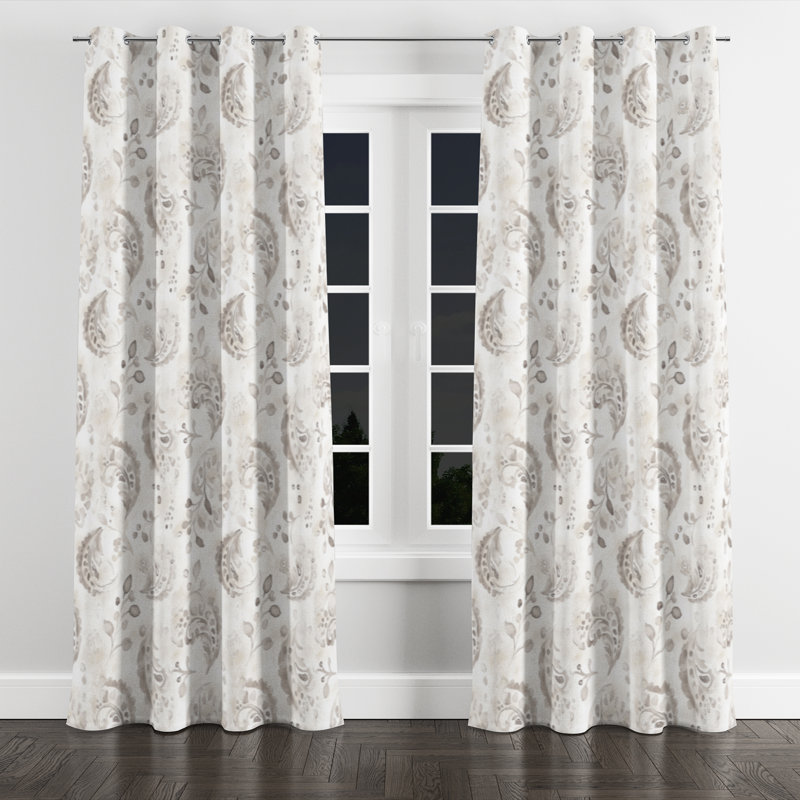 Modern Curtain panels - Grey Balom Velvet Grommet Curtain - 1 Panel, 52" W x 84" L, Silver Grommets