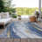 Machine Washable Indoor/Outdoor Claudian ACN1676 Blue Rug-104372602