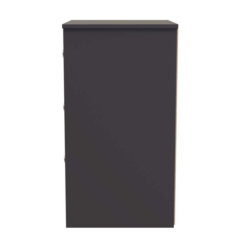 San Jose Bedside Table, Graphite Black