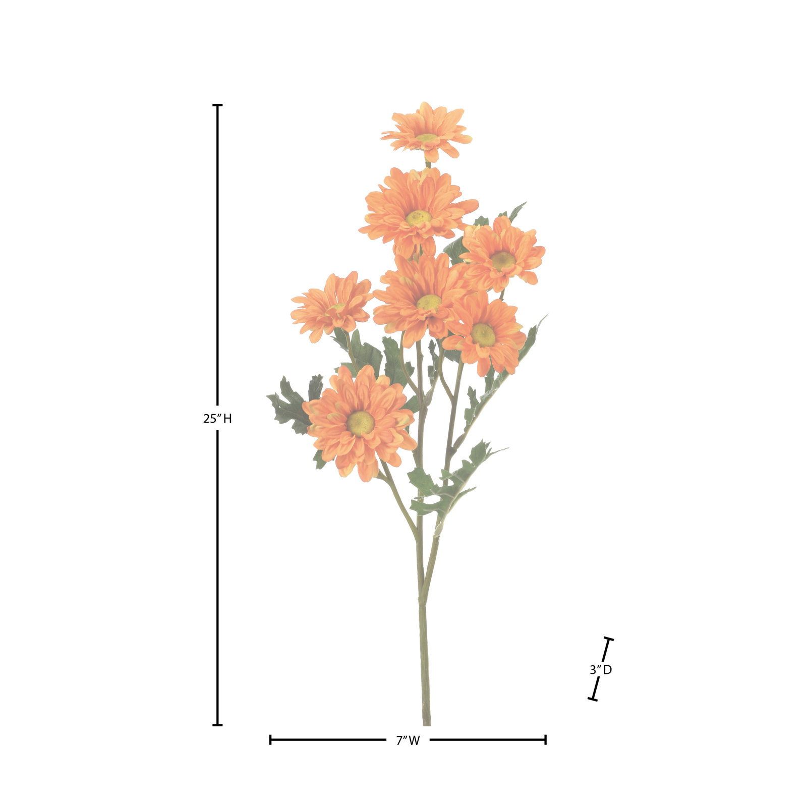 Daisy Floral Stems, Orange