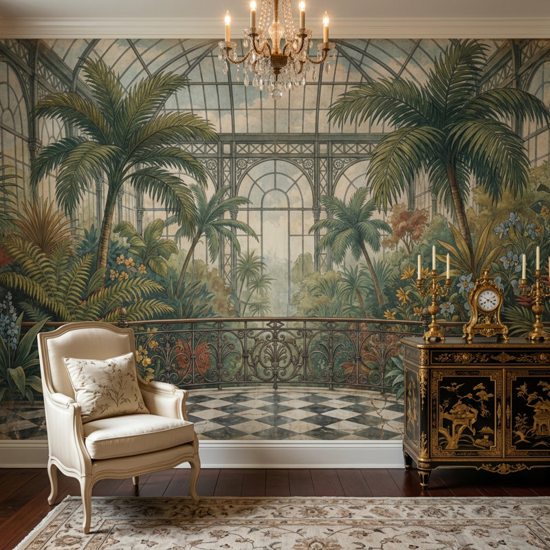 Adhésif mural Tropical Tropical, Textured Non-Pasted, 140 po x 108 po