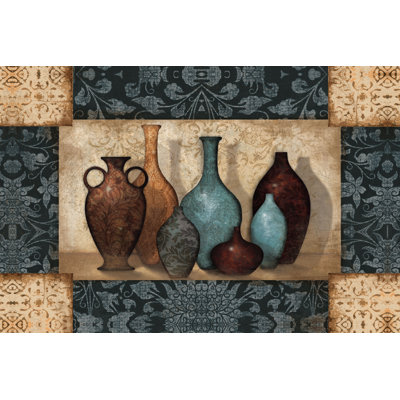 Pots Galore Blue 2 - Wrapped Canvas Print