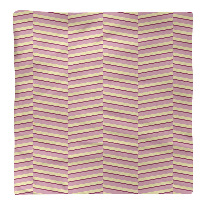 Jaya Cotton Chevron Square Napkin, Pink/Yellow, 0.1" H x 10" W x 10" D, Poly Twill