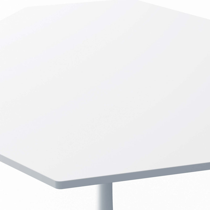 Table basse 31,50 "octogonale, base en métal