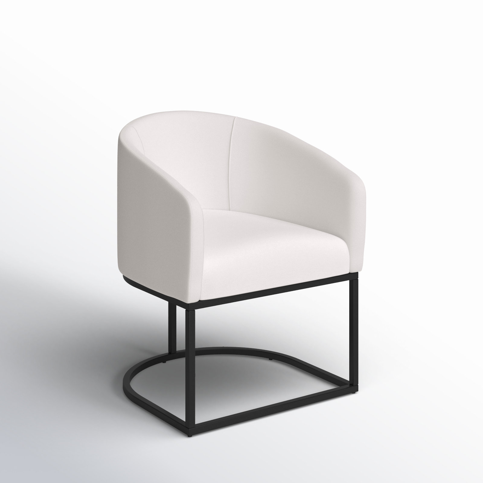 Austri Modern Dining Arm Chair, White