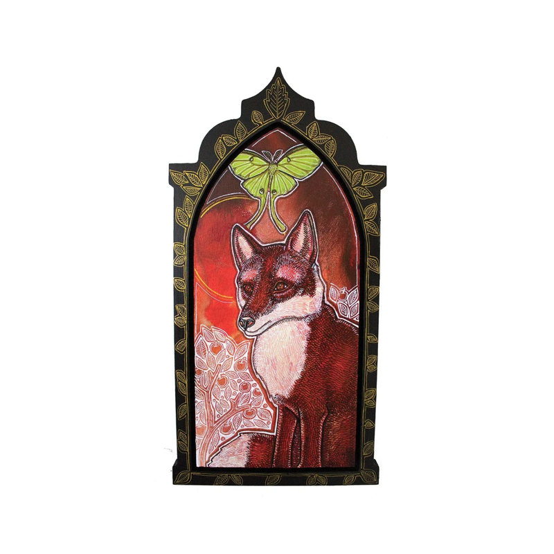 Fox Moon by Lynnette Shelley - Wrapped Canvas Painting, 20.32 cm H x 30.48 cm W