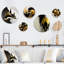Décoration murale géométrique moderne en or doré et noir II