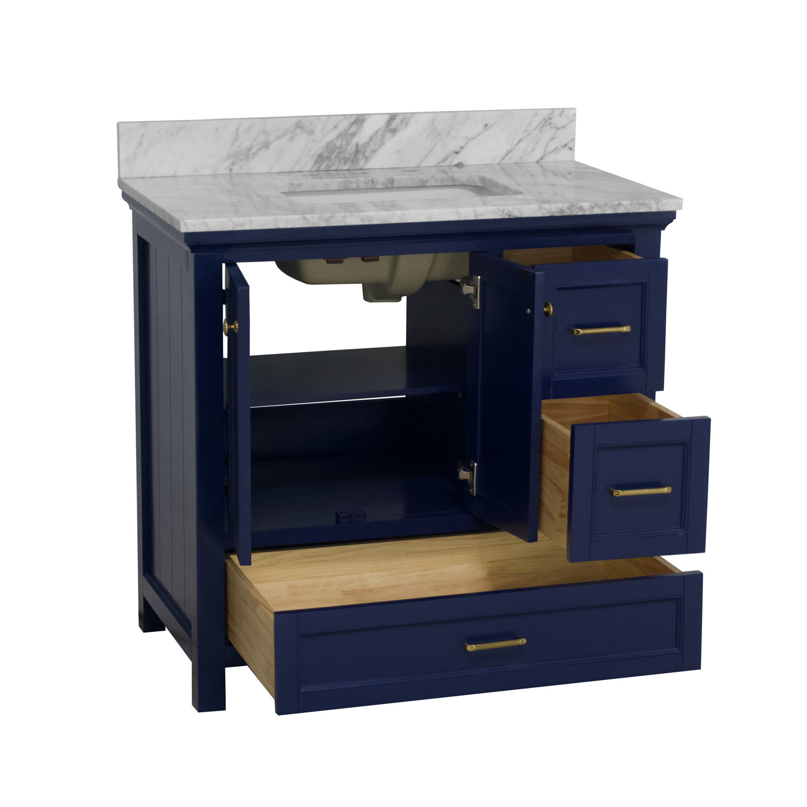 Maven 36'' Single Bathroom Vanity, Royal Blue