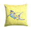  Coussin 14 "Blue Marlin on Yellow